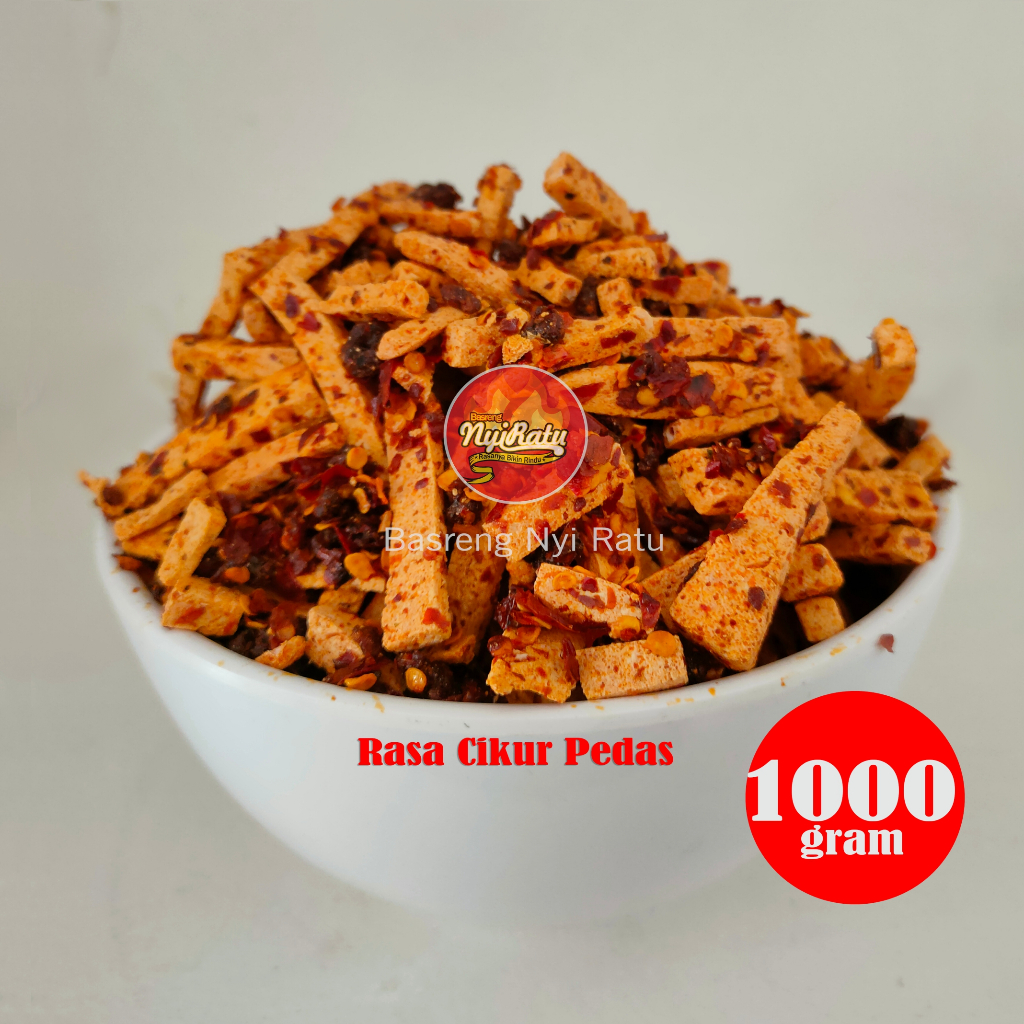 

Basreng seblak pedas 1kg Rasa Cikur/Kencur baso goreng Pedas / Basreng Nyi Ratu/ Snack Cemilan pedas