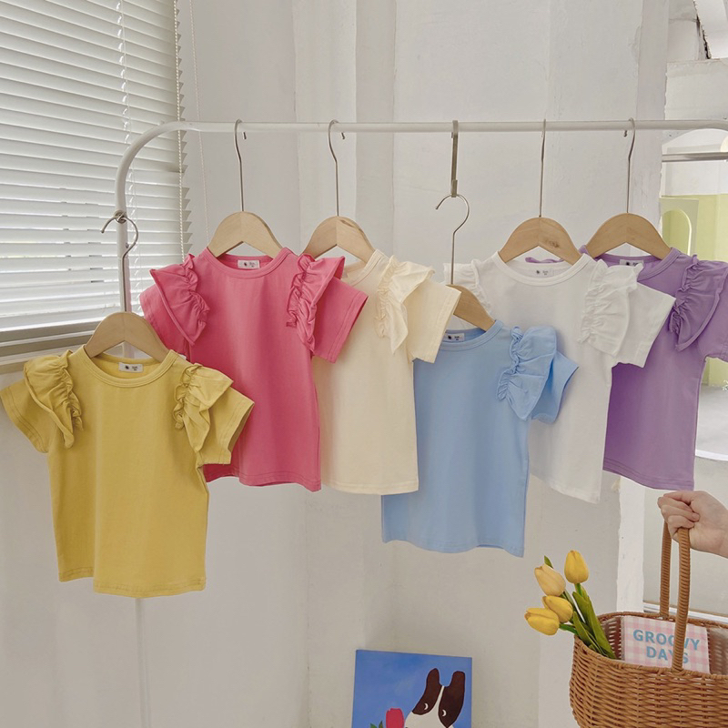 baju atasan anak ruffle top