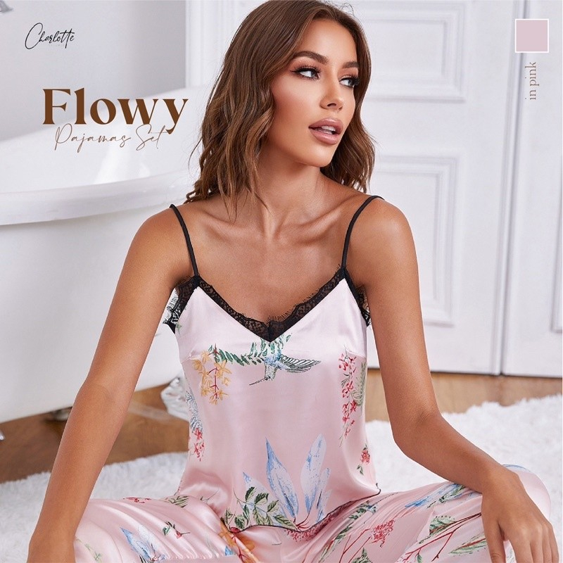 Charlottepajamas - Baju tidur tank top perempuan Flowy