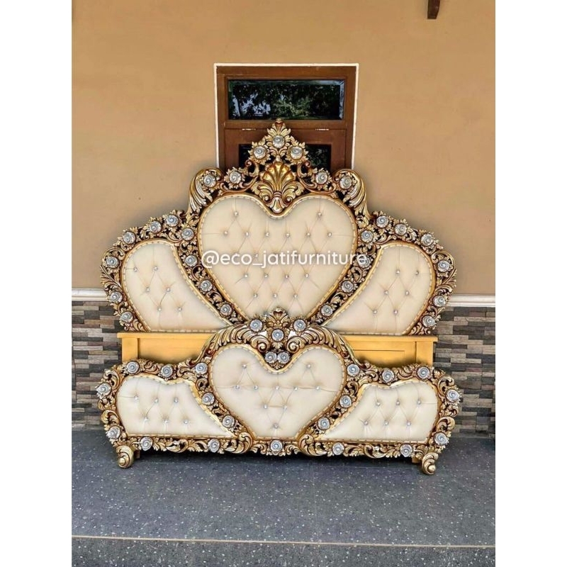 Dipan Ukir Mawar Mewah Kayu Jati Jepara