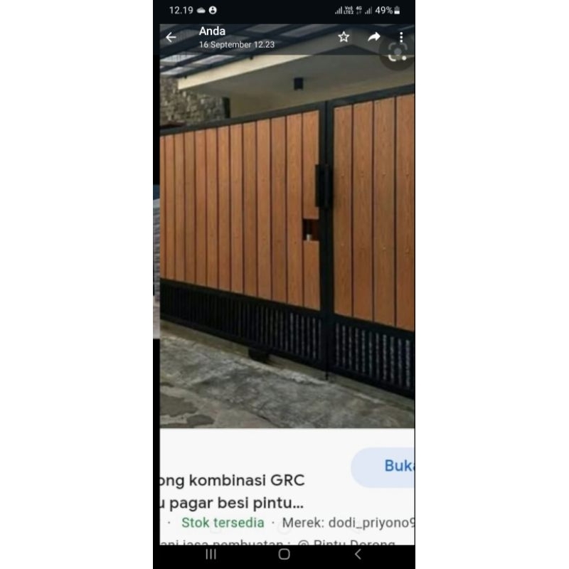 pagar minimalis pesanan ibu peumahan bekasi timur.