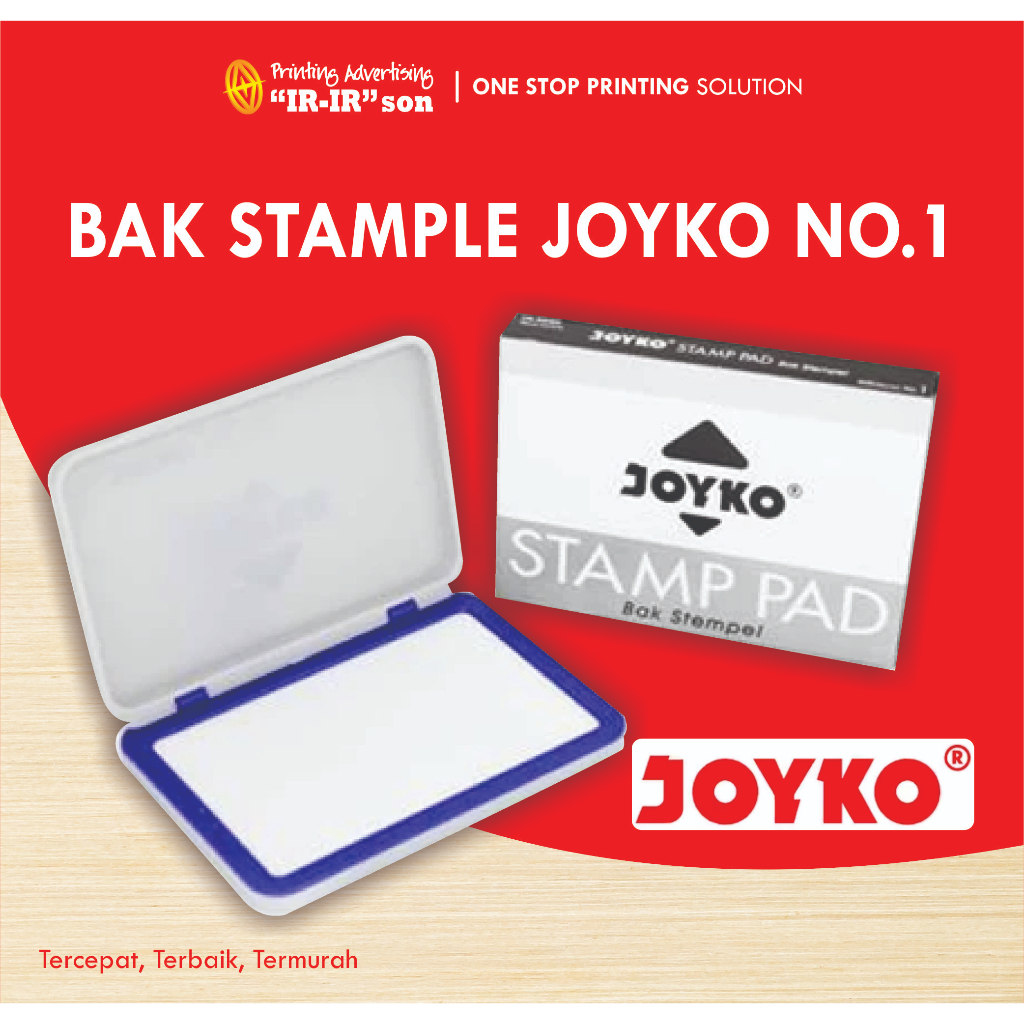 

STAMP PAD INK BAK TINTA STAMPLE MERK JOYKO UKURAN NO.1