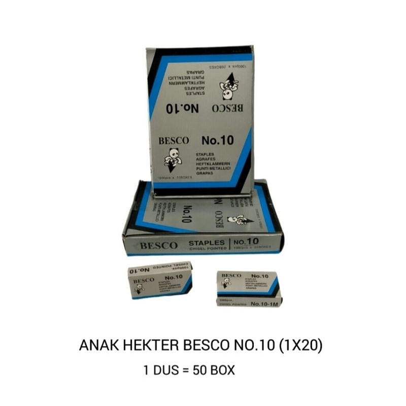 

Anak Hekter BESCO No. 10 / isi hekter