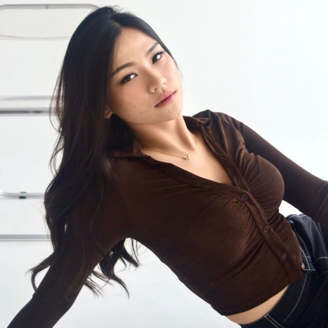 [ Savre ] Lille Shirt - Kemeja Semi Crop Top Basic Wanita