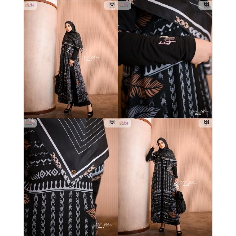 [ER.HA] GAMIS SYARI / DRES SET MEWAH ORIGINAL " SETCEL DELONIX - GRASSFULL  " By Erha / Rindita Hija