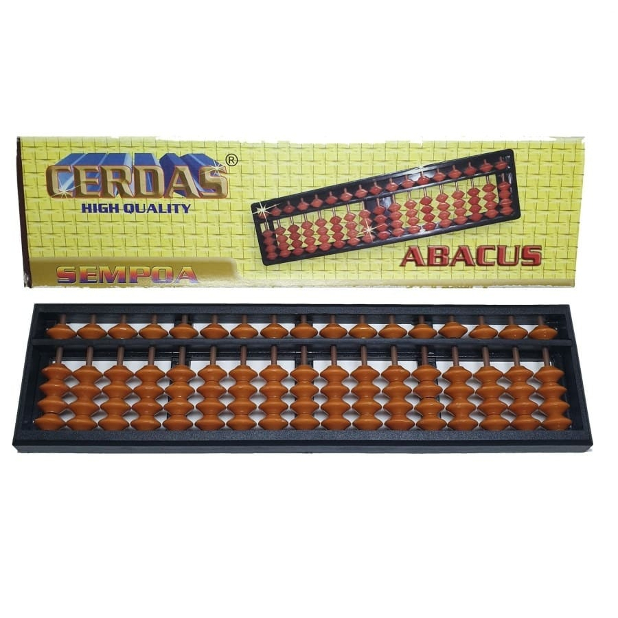 Sempoa ABACUS Simpoa Sipoa Alat Bantu Hitung Anak Cerdas 13 Tiang 1:4 Abakus Swipoa Abascus Gaya Jep