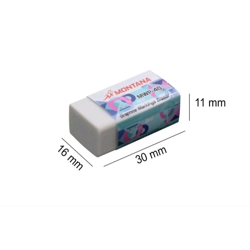 

1 pack (40pcs) penghapus MONTANA penghapus kecil montana penghapus putih