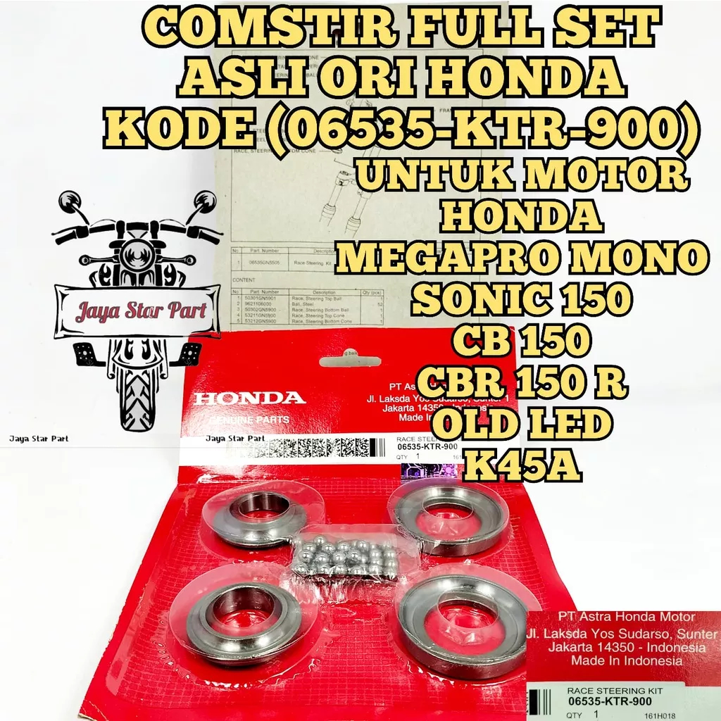 Komstir KODE PARTS KTR UNTUK MOTOR Sonic CB 150 R Old LED CBR 150 R Megapro Monoshock Verza