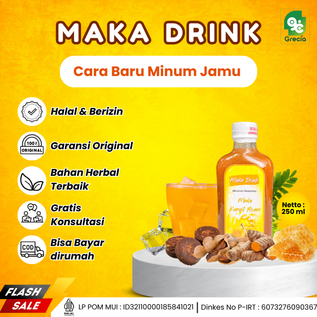 

Maka Drink/Jamu kunyit asam / jamu tradisional / minuman jamu sehat