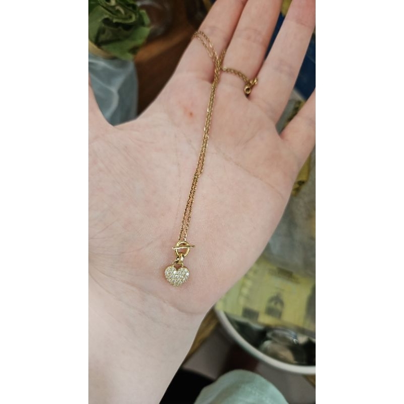 kalung koye love hati bintang gold emas asli 375 8k hwt fashion remaja