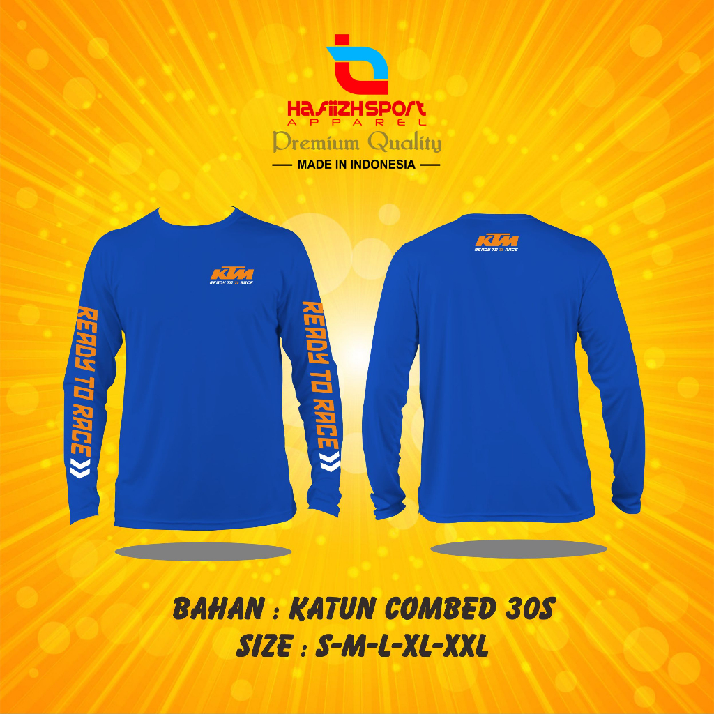 KAOS BAJU KTM RACING LENGAN PANJANG PREMIUM / KAOS KTM RACING
