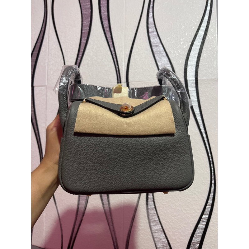 NEW Mini Lindy 20 in Etain Ghw Kulit Asli NO BRAND NO LOGO