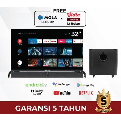 POLYTRON 32 BAG 9858 Smart Android Cinemax Soundbar TV 32 inch PLD 32BAG9858