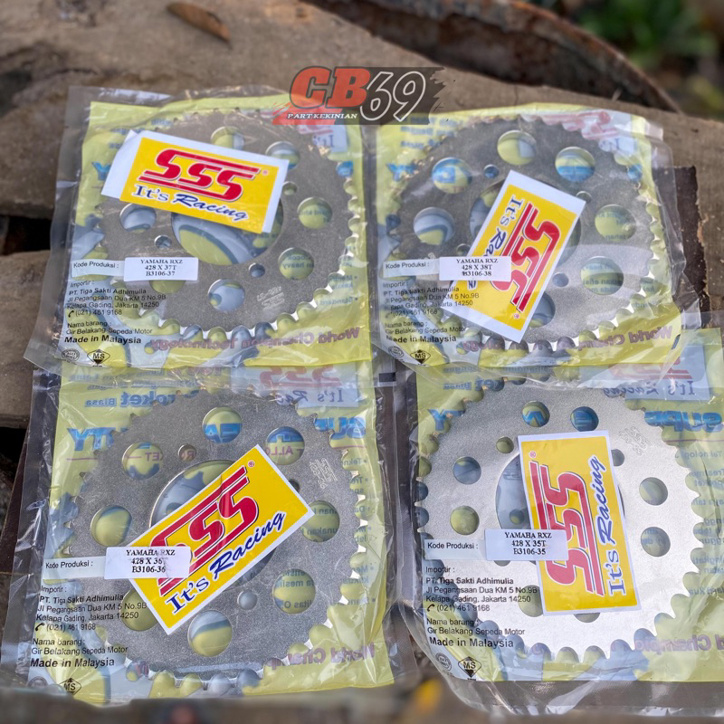 Gir gear belakang triple s sss 428 ukuran 35 36 37 38 rx king / jupiter / rxz