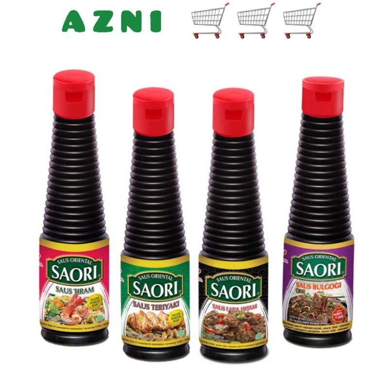 

SAORI Botol 133 ml - Saus Tiram/ Teriyaki/ Lada Hitam/ Bulgogi/ All Varian