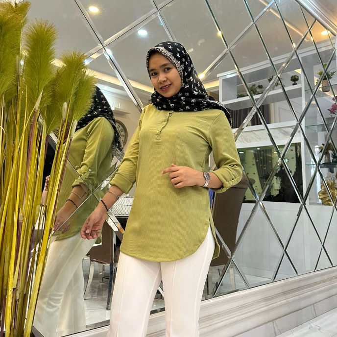 [BUSUI NAYLA BLOUSE] KAOS POLOS ATASAN WANITA BUSUI LENGAN PANJANG