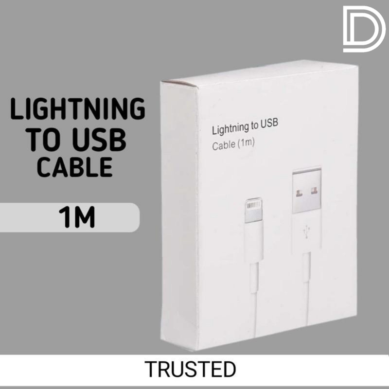 Kabel Data Charger iPhone Chip E75 8IC Panjang 1 Meter - Kabel Cas iPhone Original Quality