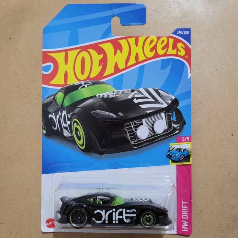 HOT WHEELS [ SHORT CARD ] [ KEMASAN KERUT/TEKUK ] MUSCLE AND BLOWN / HW DRIFT [ BLACK ] [ TH/ TREASU