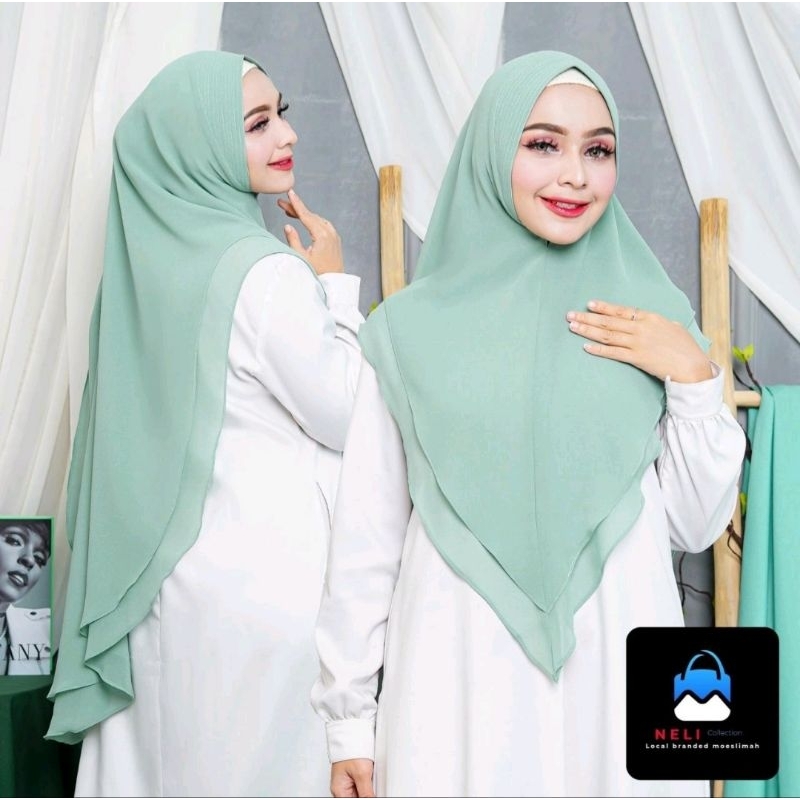 KHIMAR AYUDIA PREMIUM PED ANTEM -BRAND NELI COLLECTION//jibab pendek/jilbab instan/jilbab simple/jil