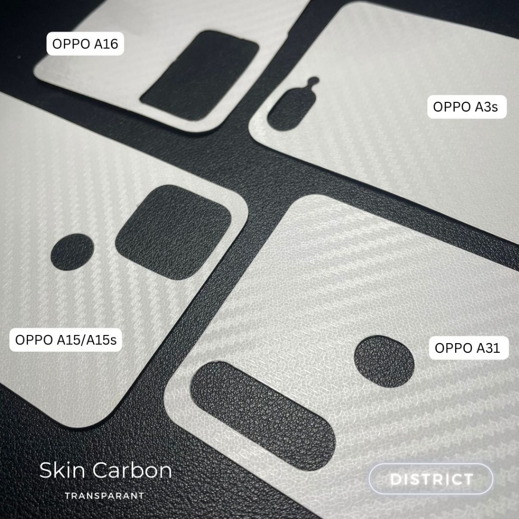 OPPO A15 A15S A16 A3S A71 A54 A33 A53 A92 A52 Skin Carbon Anti Gores Garskin Handphone Stiker Pelindung