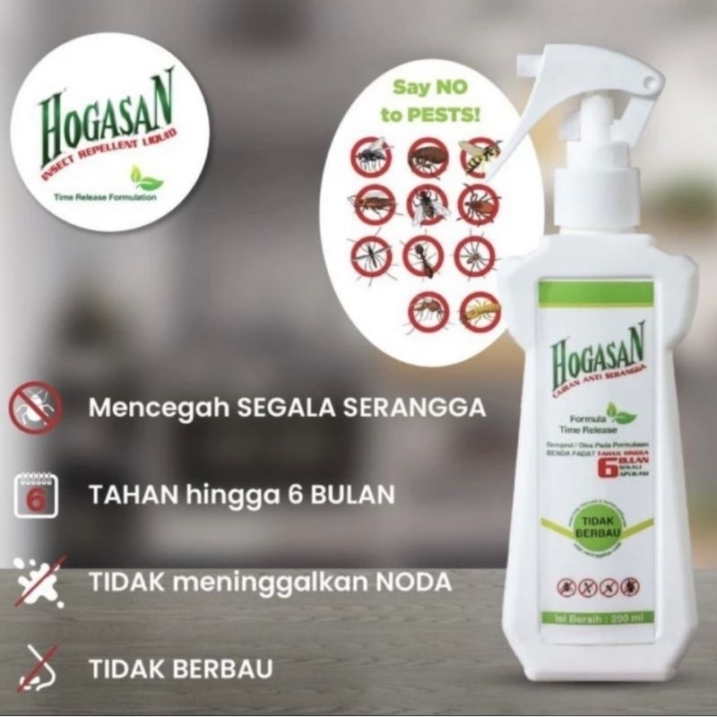 Hogasan Cairan Anti Serangga, Anti Semut, Anti Lalat, Anti Tungau, Anti Kutu