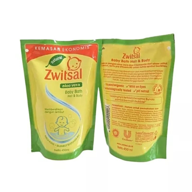 Zwitsal Baby Natural Bath Hair & Body Refill - Sabun Shampoo Bayi