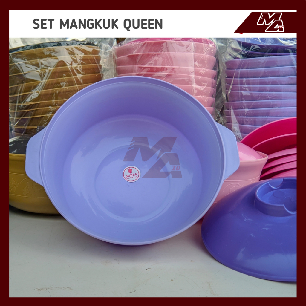 3+3=6PCS SET MANGKUK QUEEN SAJIAN BERTUTUP+BERMOTIF UNTUK HIDANGAN