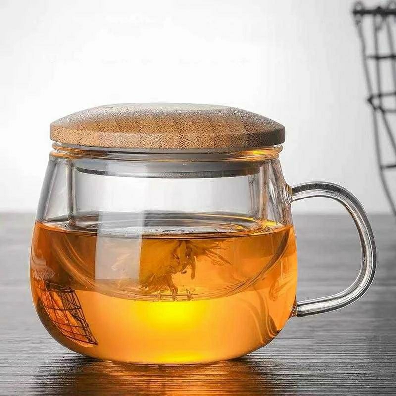One Two Cups Gelas Cangkir Teh Tea Cup Mug with Infuser Filter 320ml 420ml