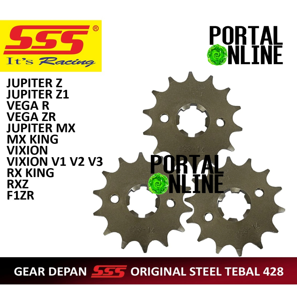 ( BISA COD ) GEAR DEPAN 428 SSS ORIGINAL GIR JUPITER Z JUPITER Z1 VEGA R ZR JUPITER MX VIXION RX KIN