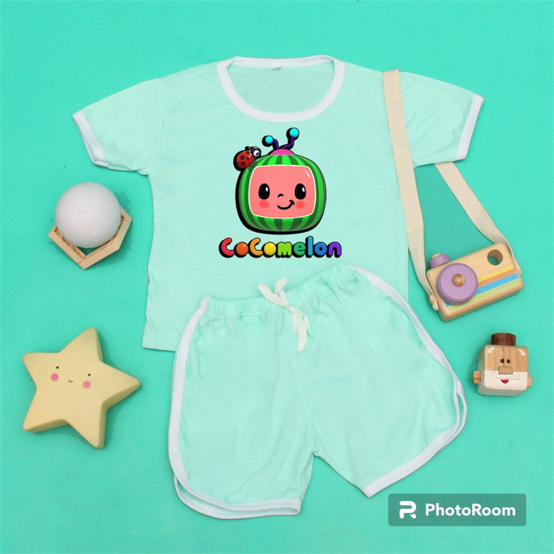 SETELAN ANAK COCOMELON/ SET BAJU ANAK COCO MELON  /SET KAOS ANAK WATERMELON /SETELAN BAJU ANAK SEMAN