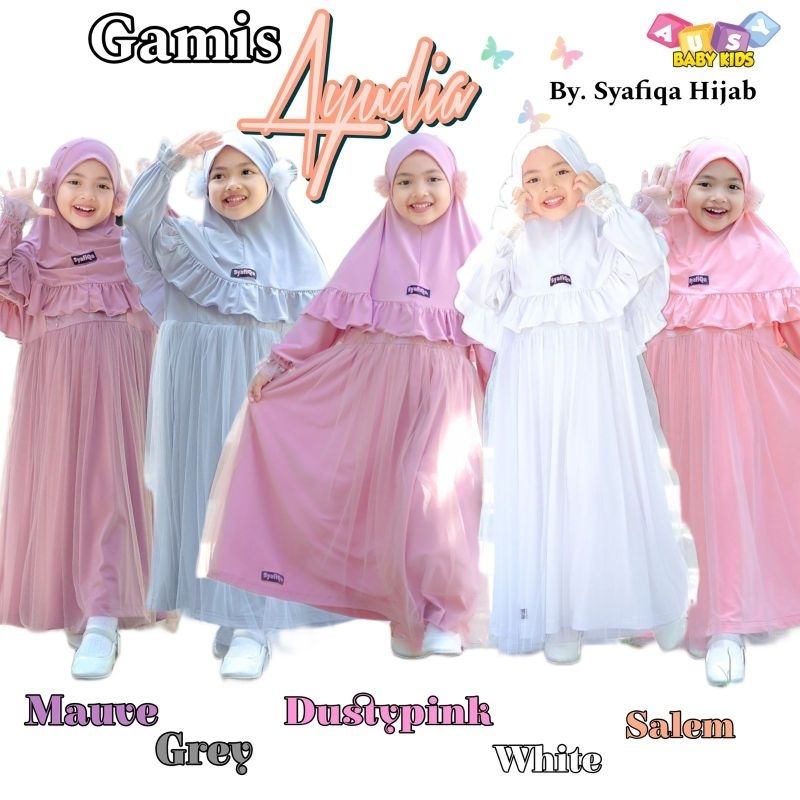 Gamis Ayudia ( 1 Set Hijab) By Syafiqahijab