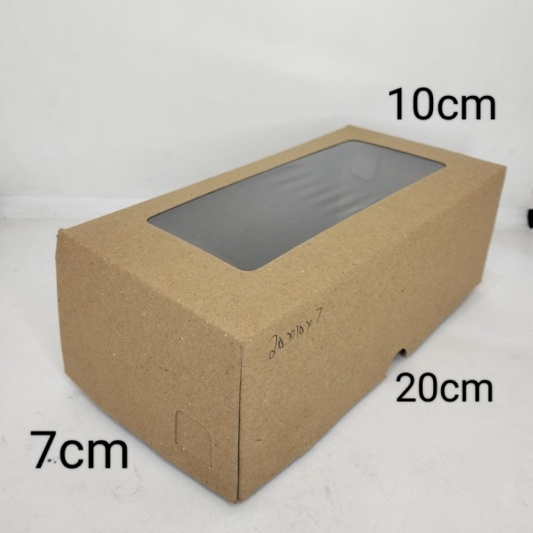 10 Pcs Brownies Box Kraft Mika 20X10X7 cm Laminasi