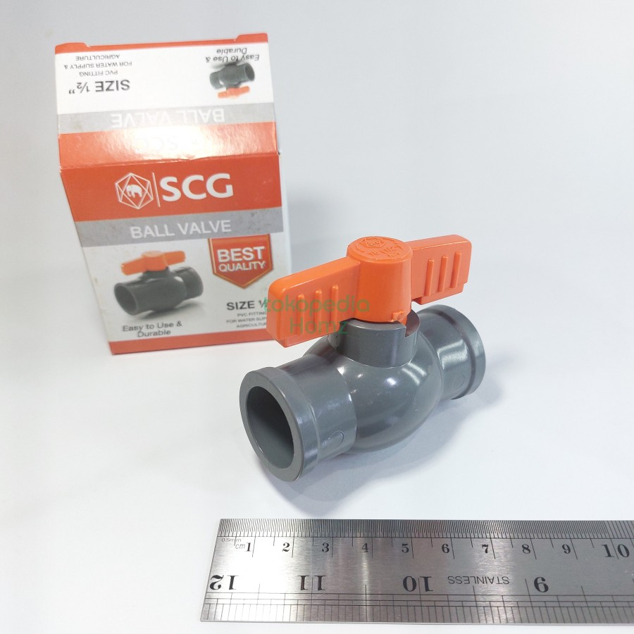 SCG Ball Valve/Stop Kran 1/2" in Pvc/Balpalev/Bol valve/Stop Keran 1/2 MM