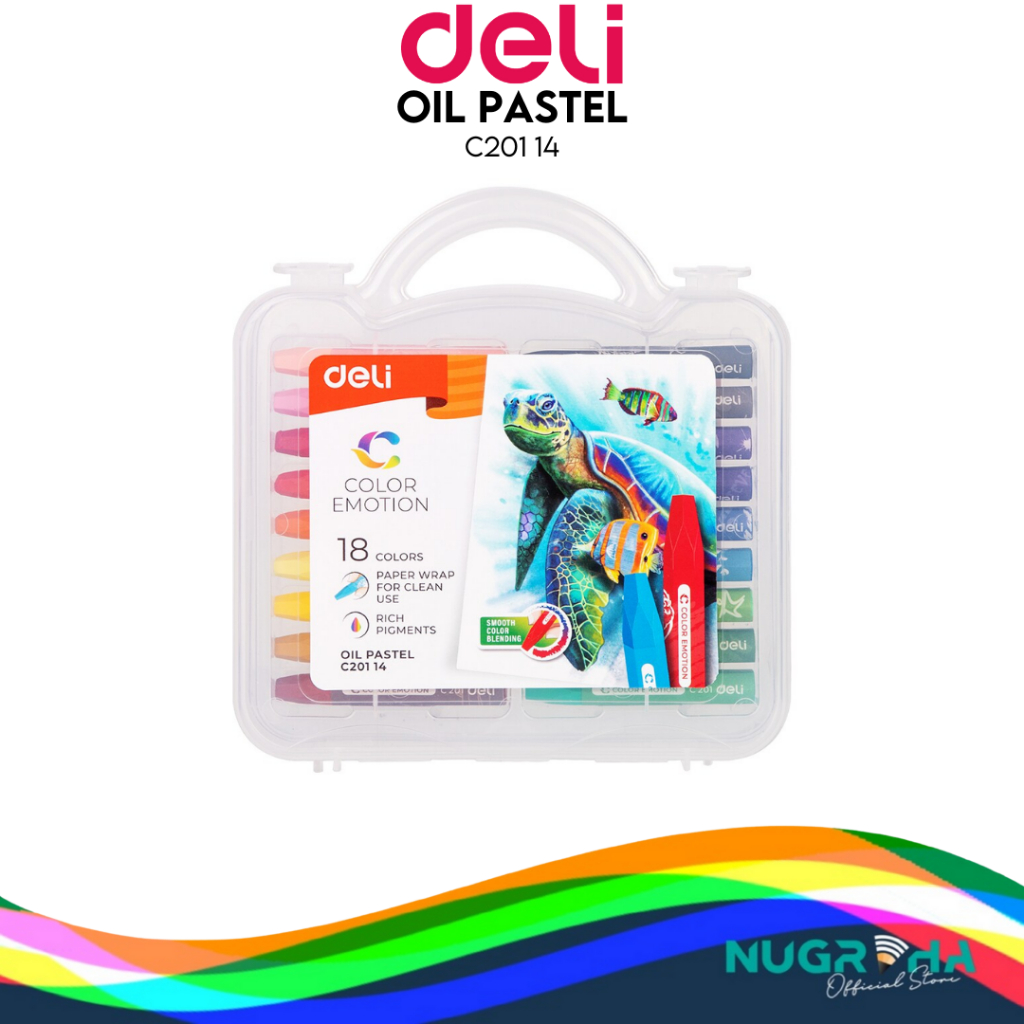 

DELI OIL PASTEL CRAYON 18 WARNA TAS MIKA C20114