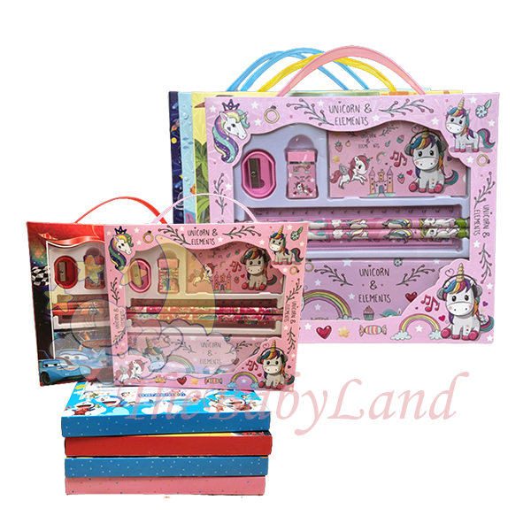 

[1KG 8PCS] Babyland Alat Tulis Anak Sekolah 6 In 1 / Alat Tulis Set Karakter / Stationery Set 6 in 1 / Set Alat Tulis Box Anak