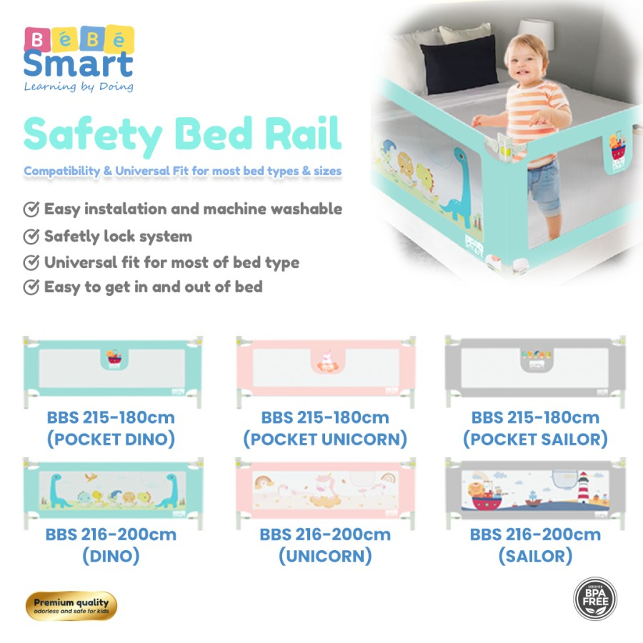 Bebe Smart Pembatas / Pengaman Ranjang Bayi - Baby Bed Rail
