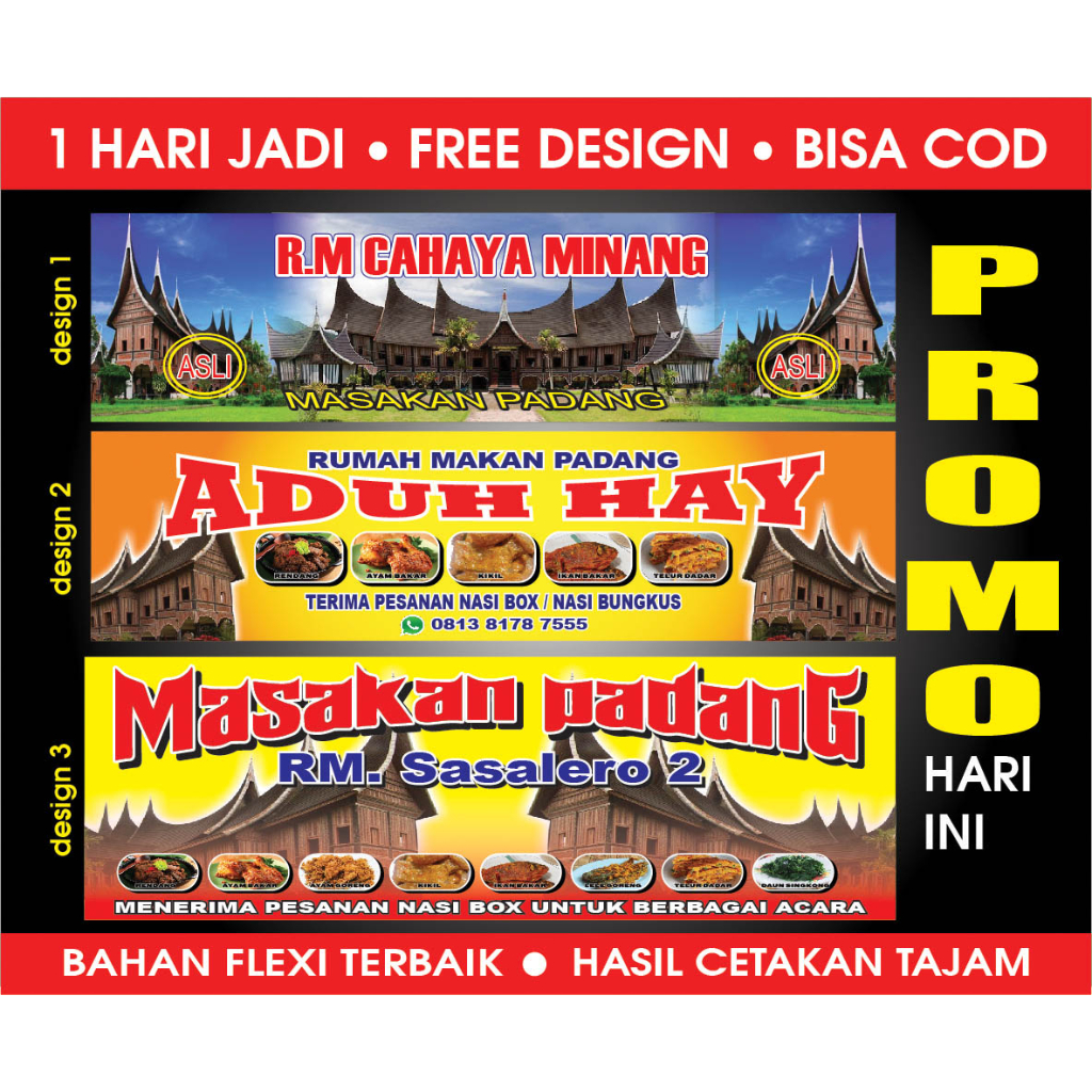 SPANDUK WARUNG NASI PADANG / BANNER WARUNG NASI PADANG