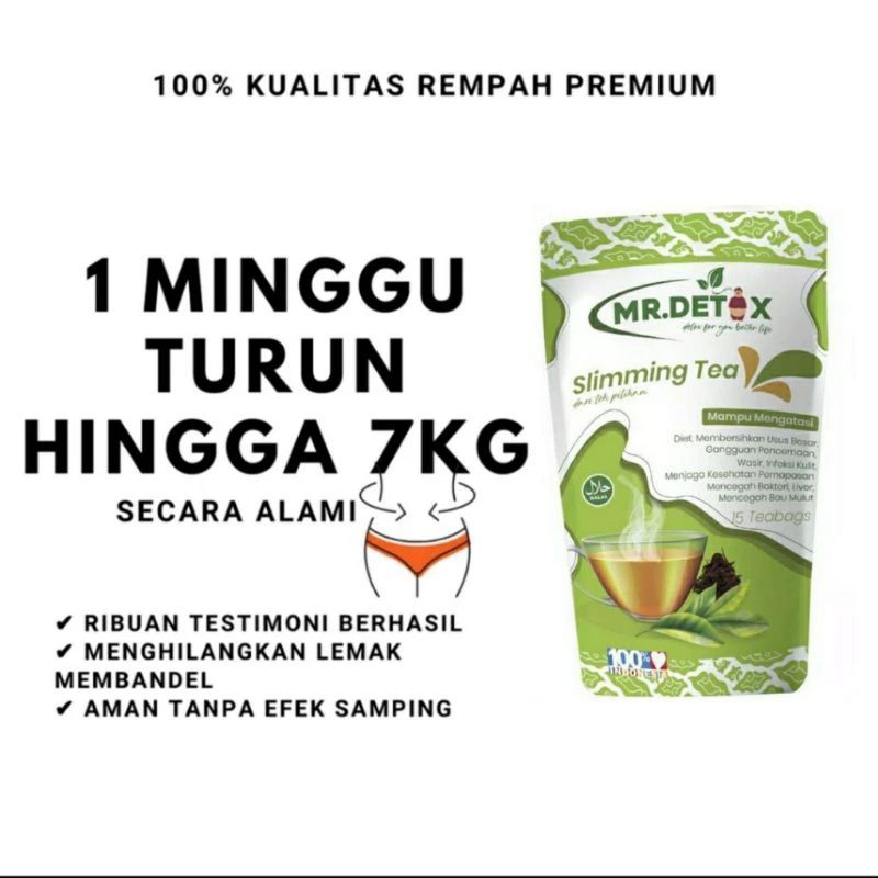 

Mr Detox teh herbal alami/sliming tea/teh pelangsing