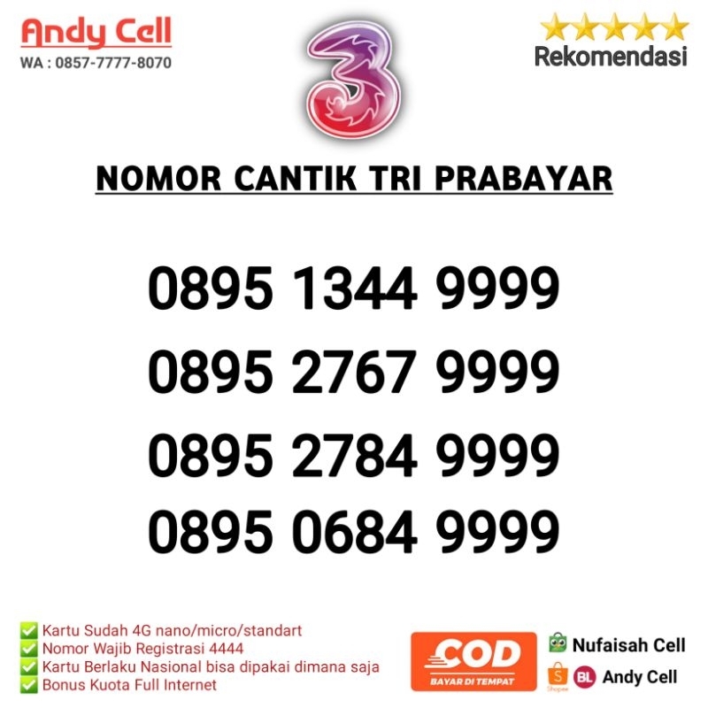 nomor cantik tri kwartet/nomor cantik three kwartet/nomer cantik 3