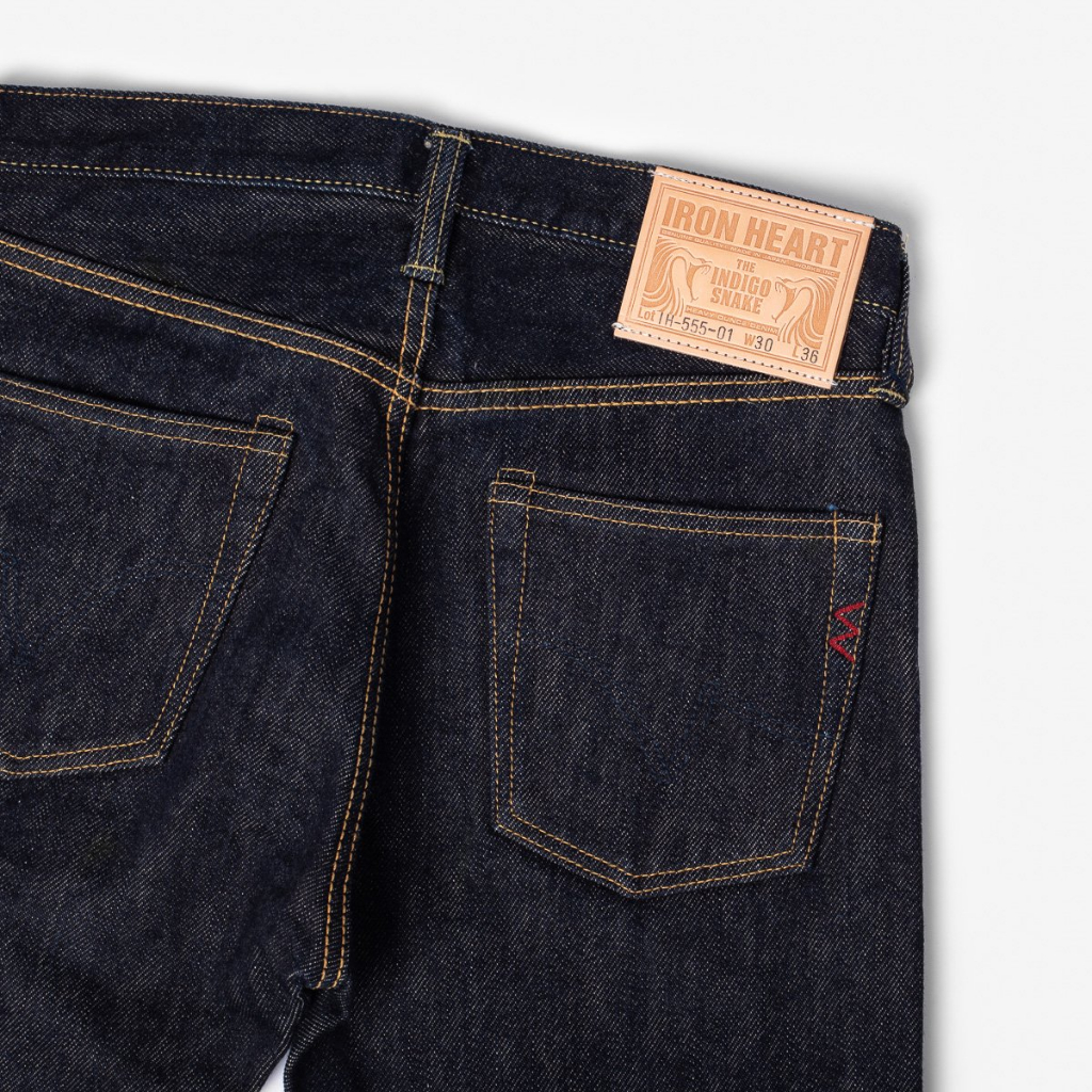 Iron Heart IH-555S-21 21oz Indigo Selvage Denim Slim Fit Jeans