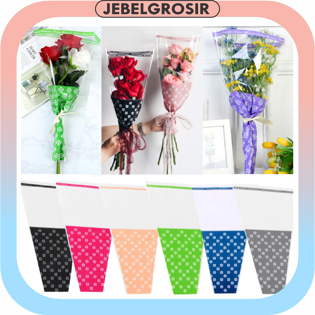 

Plastik Bunga Mawar Tangkai Per Satuan/ Plastik Bungkus Bunga/Bunga tangkai Artificial KB6154