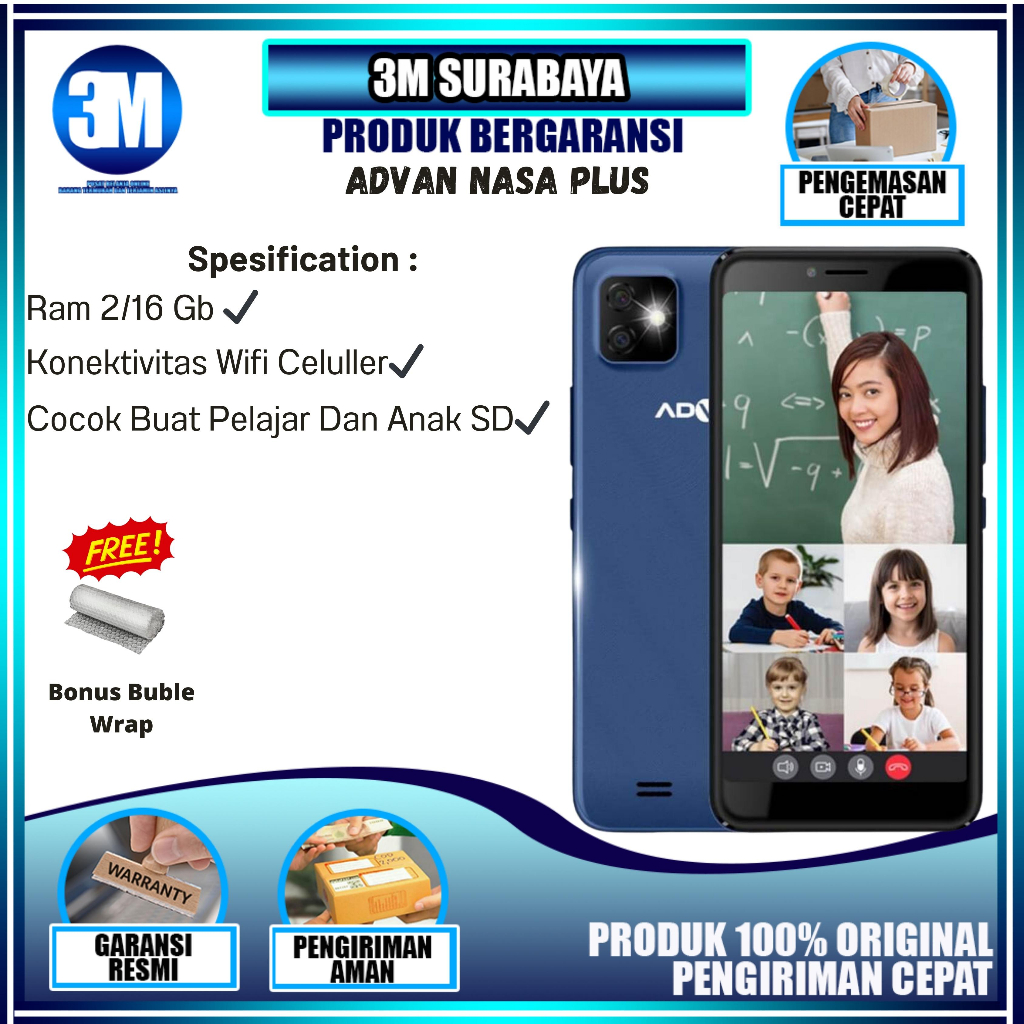 ADVAN NASA PLUS RAM 2/16 GARANSI RESMI | HP ANDROID ADVAN NASA+ | HP ANDROID 1 JUTAAN | HP ANDROID W