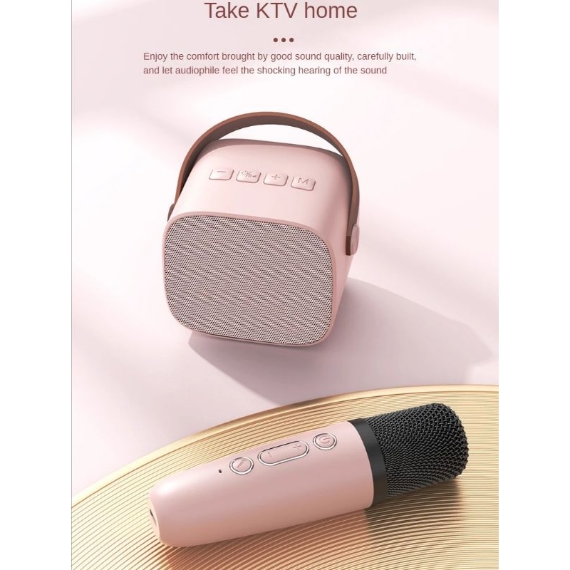 MN - Speaker Karaoke + Microphone Fleco F-201 KTV Musik Box Suara Mantap Bass Portable Dengan Lampu 