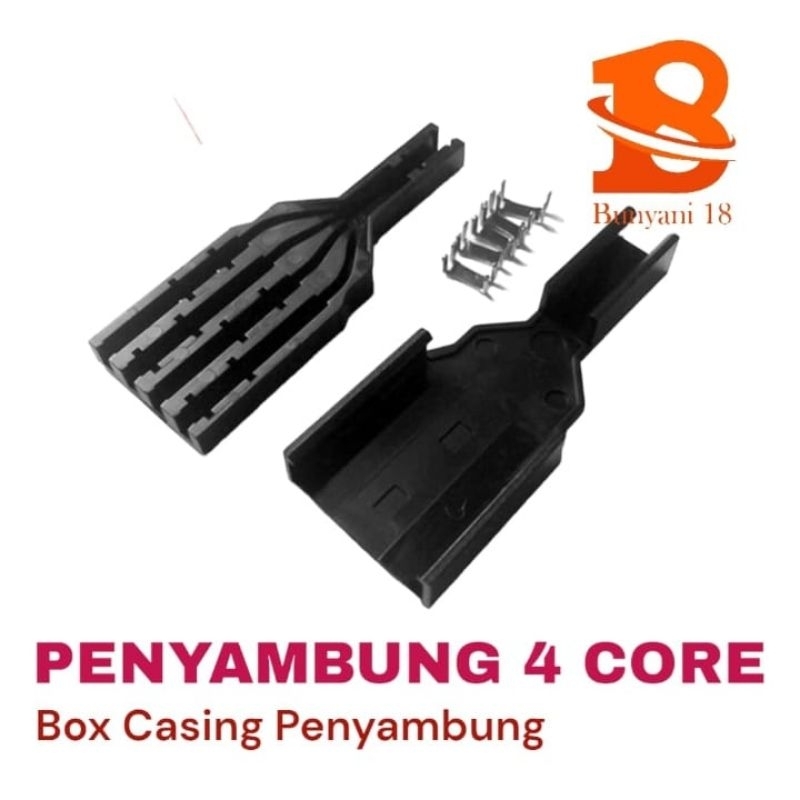 Casing Penyambung Connector Kabel Fiber Optik 4 Core Optic FTTH
