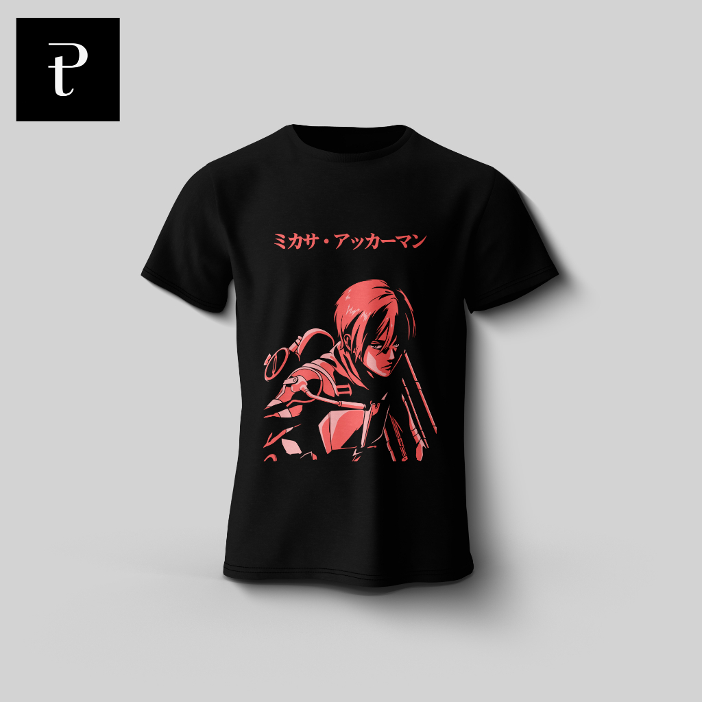 Kaos Mikasa Ackerman AoT Anime Tshirt
