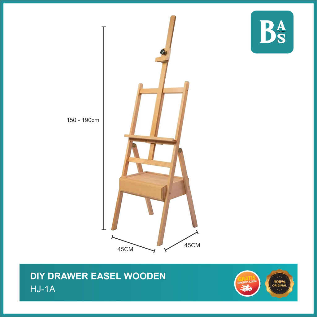 

DIY Standing Easel Studio Drawer C0041/HJ-1A (Installation Not Included / Belum di Rakit)