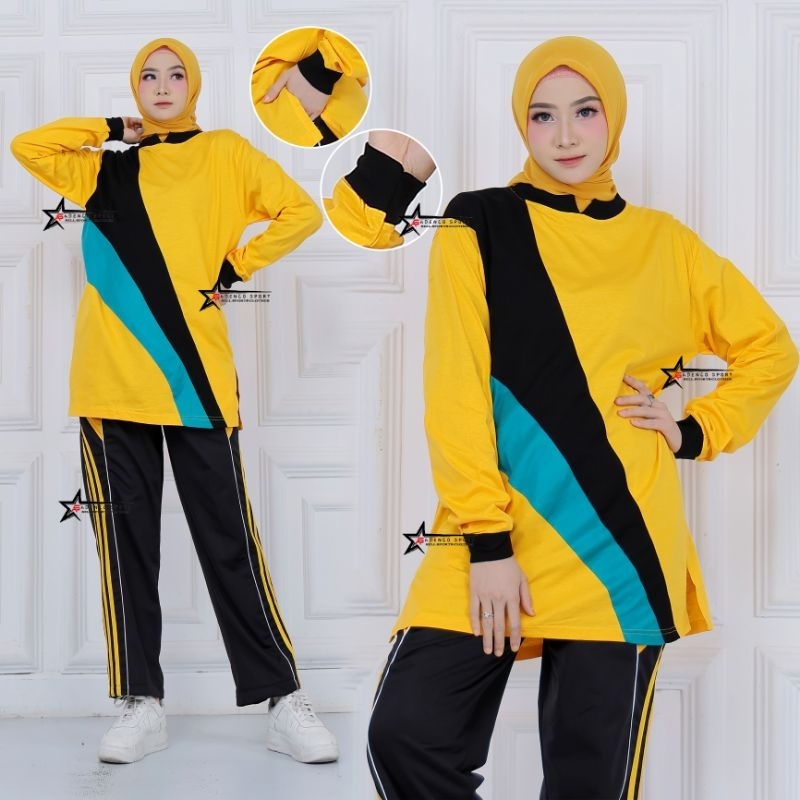 Setelan baju Olahraga Muslimah // setelan olahraga muslimah
