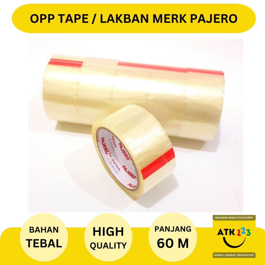 

OPP Tape / Isolasi Plakban / Lakban Bening 2" Merk Pajero