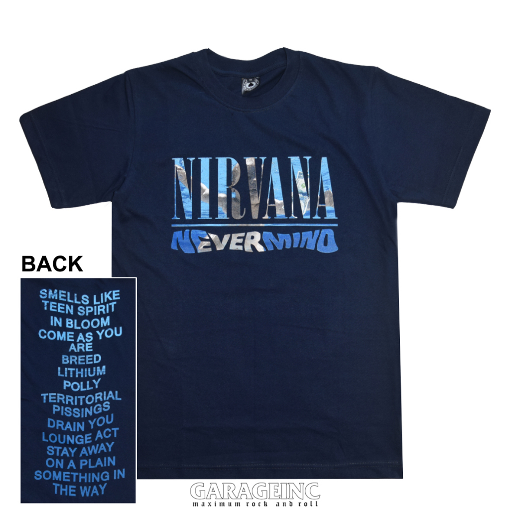kaos band musik  nirvana sliver