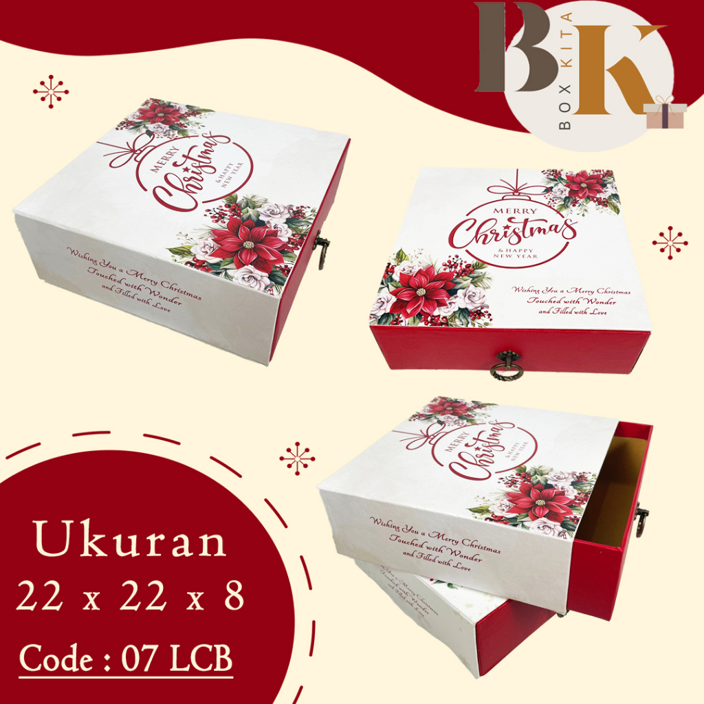 

2 Pcs | Box Model Laci Natal (22 x 22 x 8) Hardbox Packaging - 07 LCB